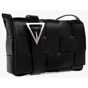 *BRAND NEW* Bottega Veneta Intrecciato Cassette Crossbody Black Leather Bag